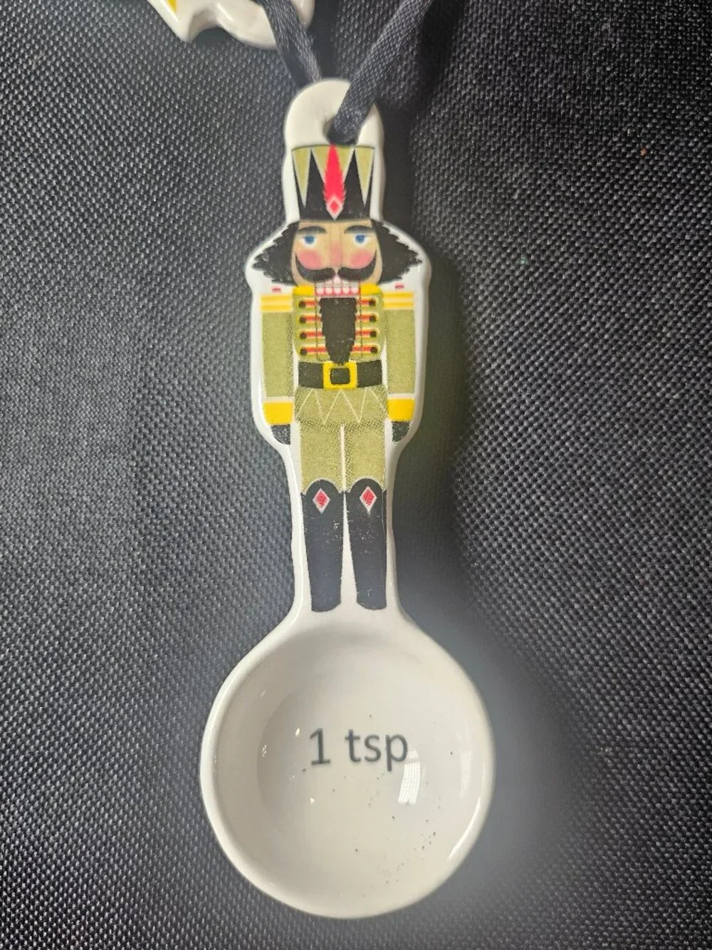Transpac Ceramic Christmas Nutcracker Measuring Spoon Set Of 4 Baking Gift